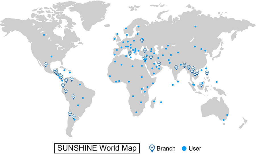 Sunshine Mapa del mundo