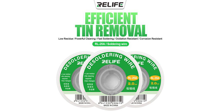 NEW ARRIVAL!---RELIFE DESOLDERING WIRE/LESS RESIDUE (RL-20A)