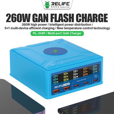 NEW PRODUCT IS COMING---THE BEST MULTI-PORT GAN CHARGER (RL-304R  260W)