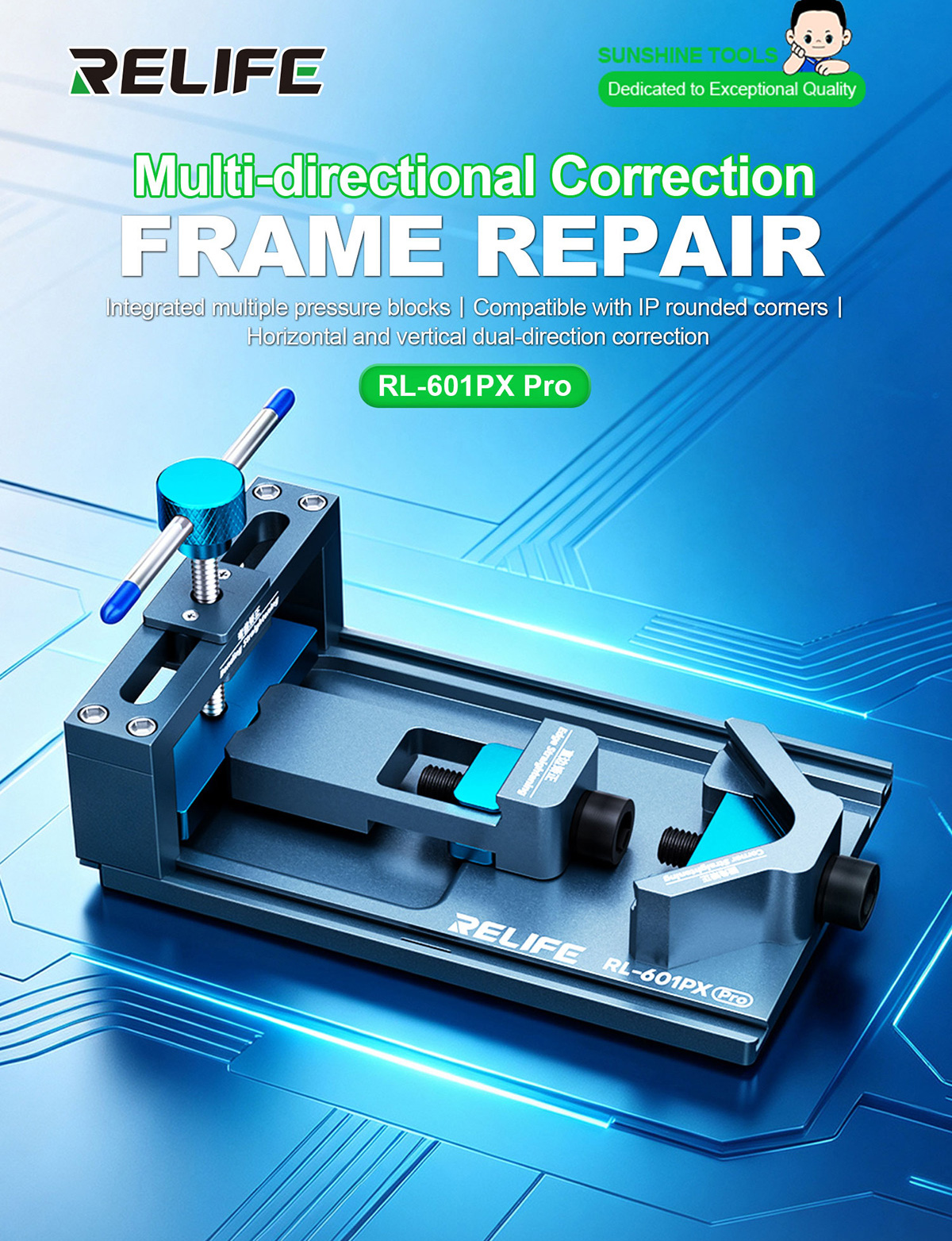 RELIFE RL-601PX Pro Multifunctional frame correction tool Features