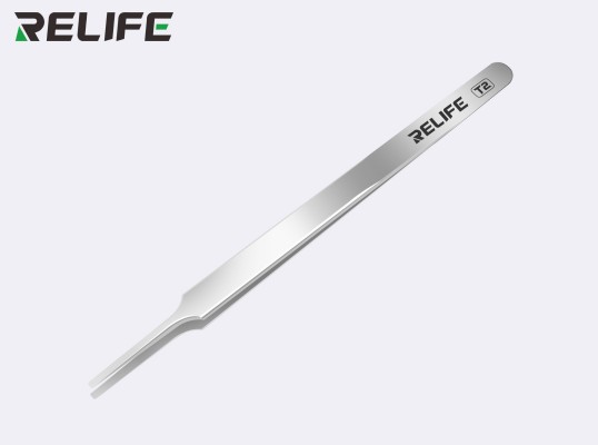 RELIFE T2  Extended flat-round-tip tweezers