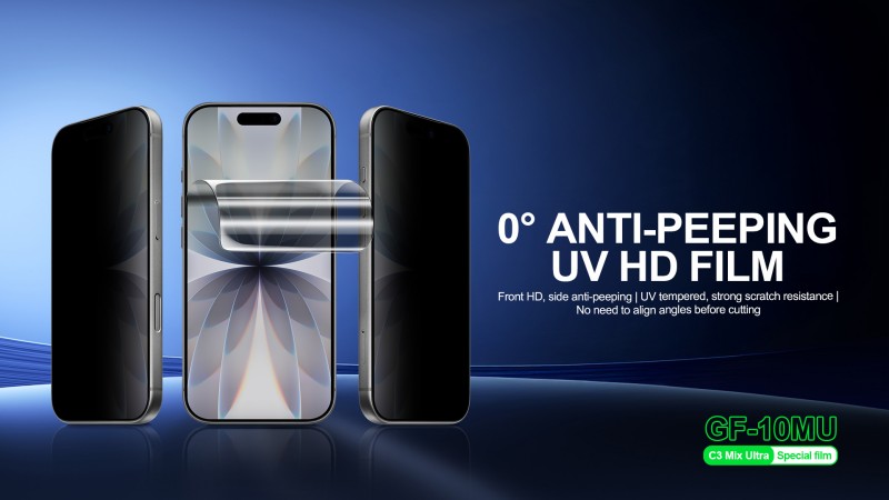 RELIFE GF-10MU 0° Angle Anti-peeping UV HD Hydrogel Film (For C3 MIX ULTRA)