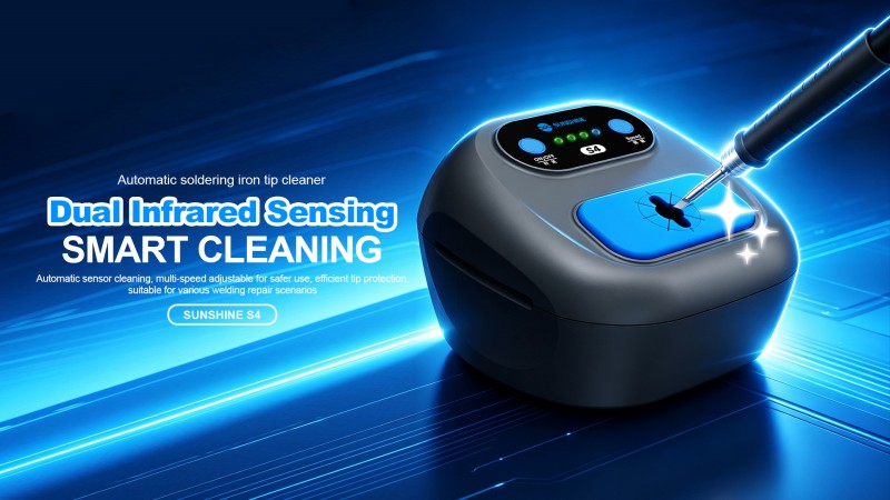 SUNSHINE S4 Automatic soldering iron tip cleaner
