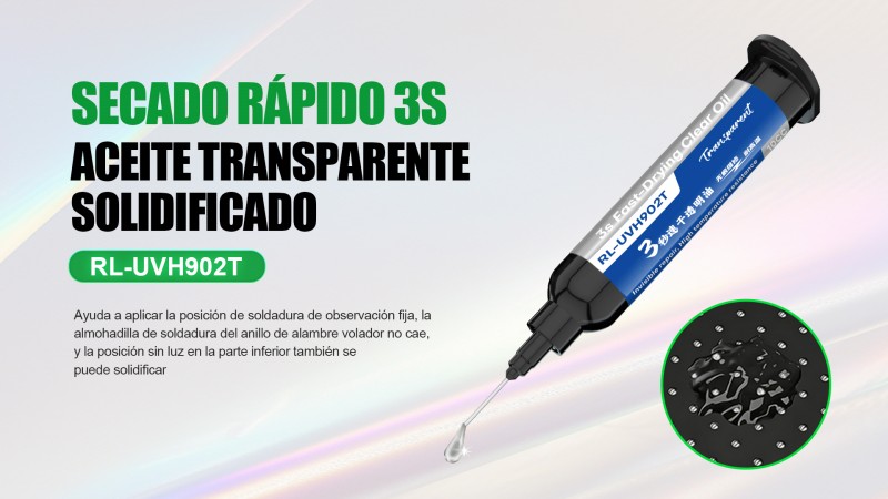 RELIFE RL-UVH902T Aceite transparente seco a velocidad de 3 segundos