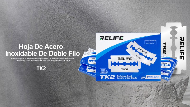 RELIFE TK2 Hoja de acero inoxidable de doble filo