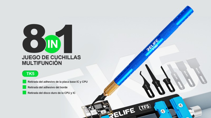 RELIFE TK5 Juego de Cuchillas Multifuncional 8 en 1