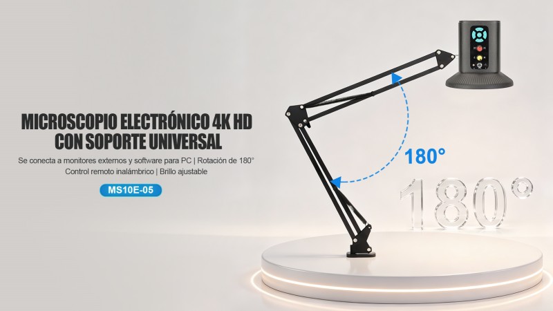 SUNSHINE MS10E-05  Microscopio Digital 4k HD Soporte universal sin pantalla