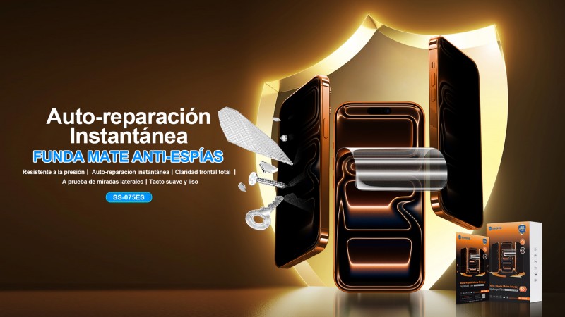 SUNSHINE SS-075ES Película de hidrogel mate antiprivacidad de reparación rápida y resistente a la presión